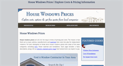 Desktop Screenshot of housewindowsprices.com