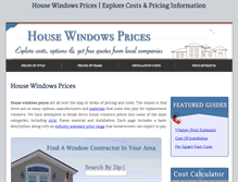 Tablet Screenshot of housewindowsprices.com